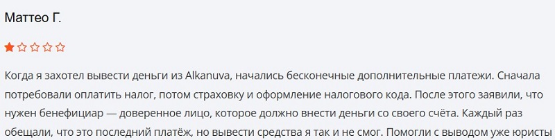 Брокер Alkanuva: обзор угроз для клиентов компании