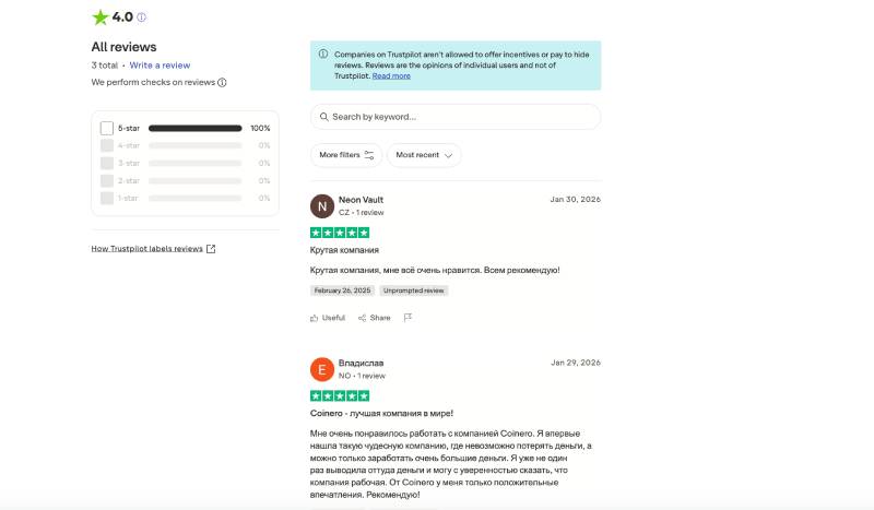 Coinero и фейковые предложения заработка на бирже