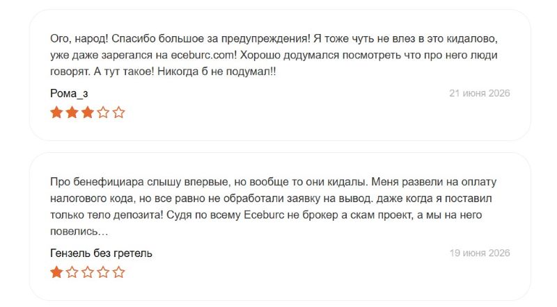 Лжеброкер Eceburc — еще одно пополнение в семействе клонированных лохотронов