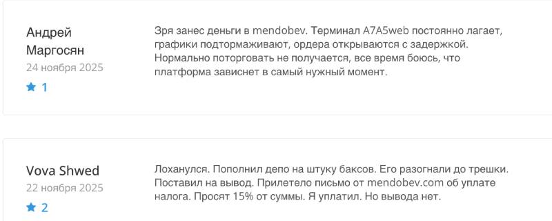 Mendobev: маска брокера, за которой скрывается обман Mendobev: маска брокера, за которой скрывается обман