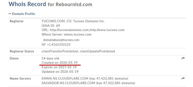 Лжеброкер Rebourn LTD –- очередное пополнение в семействе клонированных лохотронов