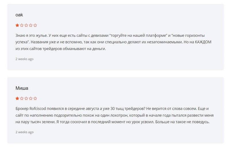Почему опытные трейдеры отказываются от сотрудничества с брокером Rofciscod