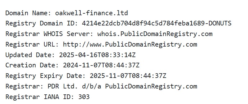 Мошенники Oakwell Finance нагло врут своим инвесторам и не выплачивают заработок