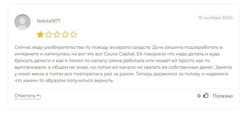 Cauvo Capital – новый брокер-мошенник от старых аферистов