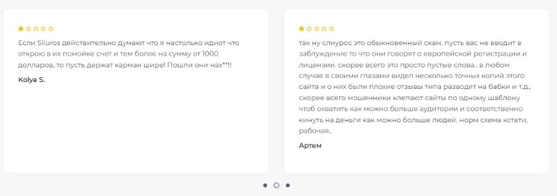 Sliuros – разоблачение еще одного представителя крупной мошеннической схемы